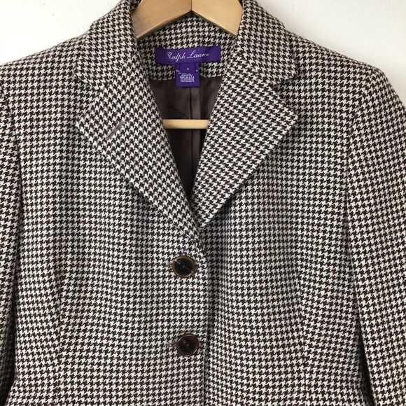 Ralph Lauren Collection Purple Label Jacket Houndstooth Blazer - Picture 3 of 9